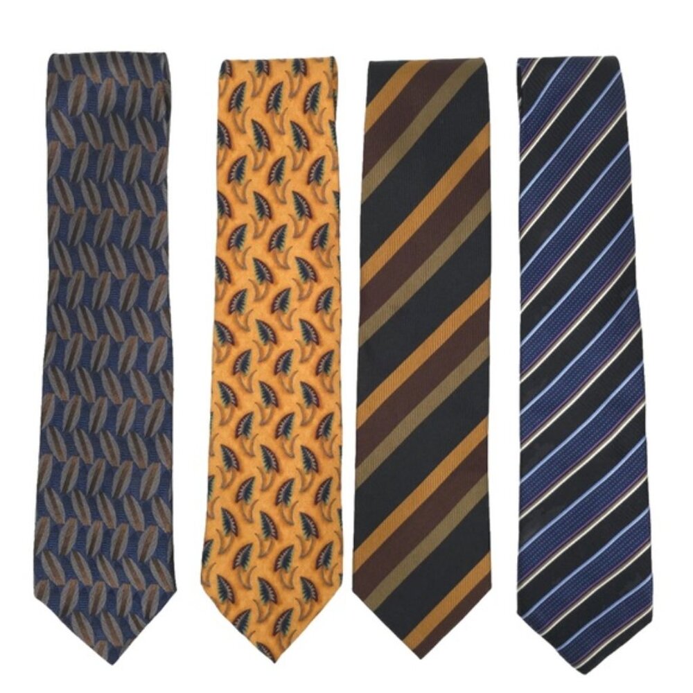 J.Z. RICHARDS ALL SILK HAND MADE IN USA 🇺🇸 Ties LOT‎ Of 4 Multicolor